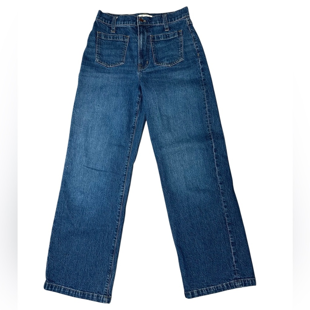 Madewell Women's The Perfect Vintage Wide Leg Jeans in Blue Size 27 EUC!